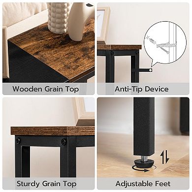 Narrow Entryway Table with Power Outlets, Hallway Console with USB and Type C