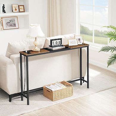 Narrow Entryway Table with Power Outlets, Hallway Console with USB and Type C