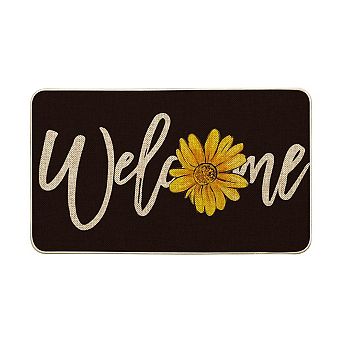 Sunflower Doormat Spring Summer Decor Low-profile Rug Indoor Outdoor 17x29