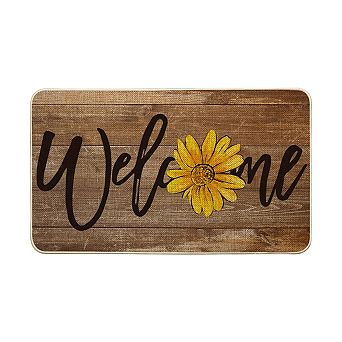 Sunflower Doormat Spring Summer Decor Low-profile Rug Indoor Outdoor 17x29