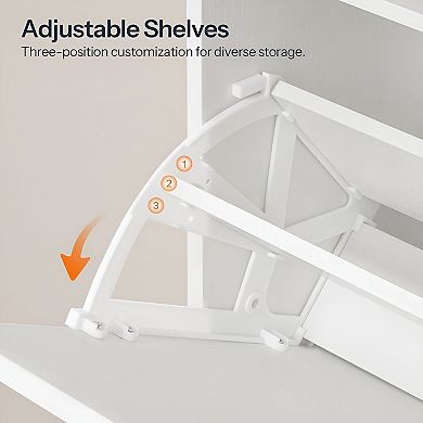 Slim Shoe Cabinet with 4 Flip Drawers and Adjustable Shelves for Entryway Storage