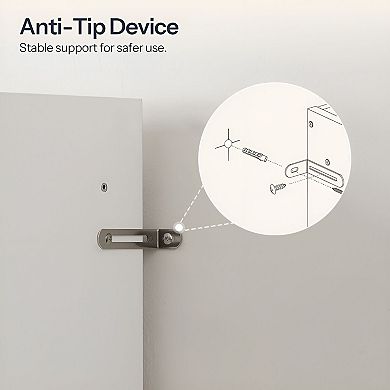 Slim Shoe Cabinet with 4 Flip Drawers and Adjustable Shelves for Entryway Storage