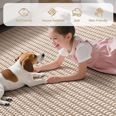 2x3 Woven Beginner Rug Non-Slip Washable Indoor Door Mat