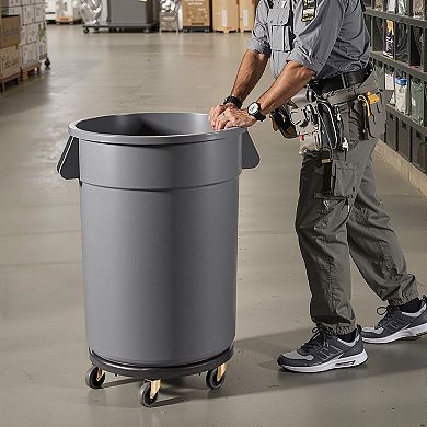 Trash Can Dolly for with Twist-Lock and Smooth Swivel Casters