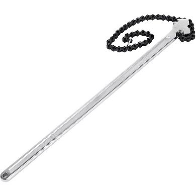 Heavy-Duty Chain Pipe Wrench with Secure Grip and Forged Carbon Steel Construction