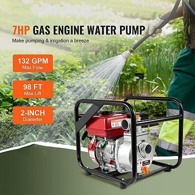 Portable Gas Water Pump with Aluminum Housing for Water Transfer