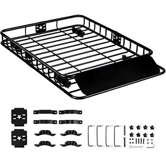 Universal Roof Rack Cargo Basket for Road Trips Camping and Gear