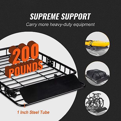 Universal Roof Rack Cargo Basket for Road Trips Camping and Gear