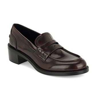 Nine West Vandel Women's Heeled Loafers with Penny Strap Detail