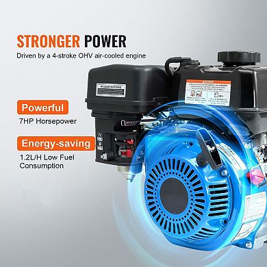 Gas Powered Water Transfer Pump with Ports for Yard and Garden