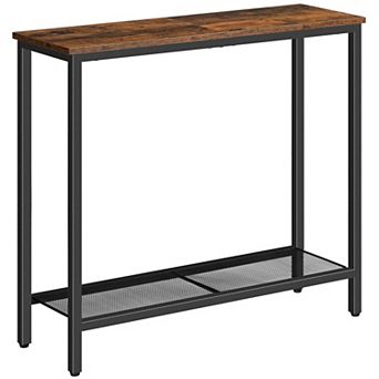 Small Console Table for Entryway or Living Room, 2 tier Narrow Sofa Table