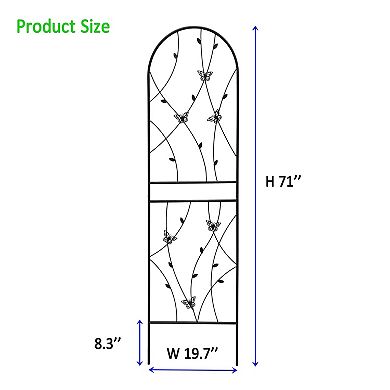 Backyard Garden Trellis 4-Piece for Screens Corners and Plant Support