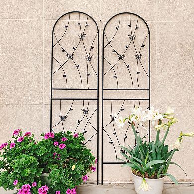 Backyard Garden Trellis 4-Piece for Screens Corners and Plant Support