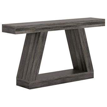 Farmhouse Console Table with Storage, Wood Grain Finish, Narrow Entryway or Sofa Table
