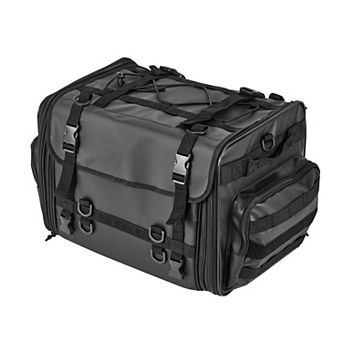 Motorcycle Tail Bag Expandable with Rain Cover and Compartments