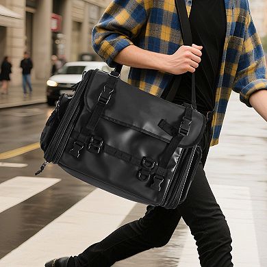 Motorcycle Tail Bag Expandable with Rain Cover and Compartments