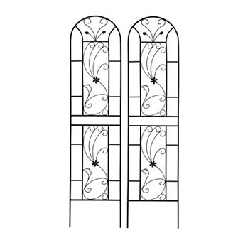 2 pc Garden Trellis Set for Climbing Vines Flowers and Vegetables