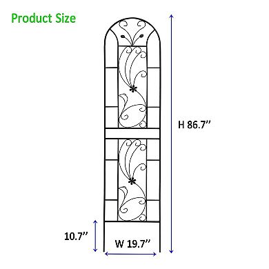2-Piece Garden Trellis Set for Climbing Vines Flowers and Vegetables