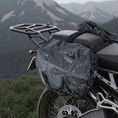 Motorcycle Saddlebag Expandable Side Bags with Waterproof Cover