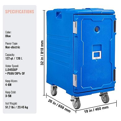 Insulated Catering Food Carrier Box Large Capacity Stackable with Handles
