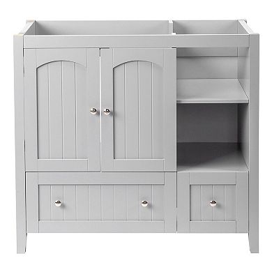 Without Basin Bathroom Storage Cabinet with Dual Doors Drawers and Modern Design