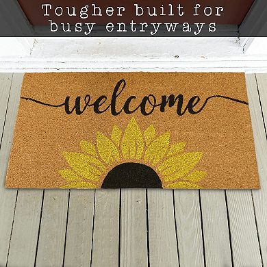 Sunflower Welcome Mat 30x17 Inches Non-Slip Outdoor Door Mat