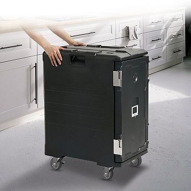 Front-Load Food Carrier Box with Handles and Wheels