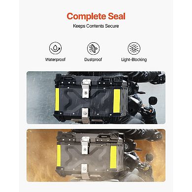 Motorcycle Top Case Rear Trunk Fits Helmets Riding Gear Luggage