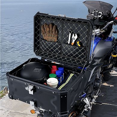 Motorcycle Top Case Rear Trunk Fits Helmets Riding Gear Luggage