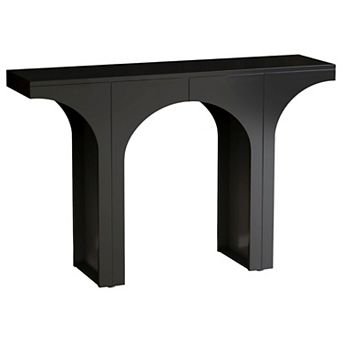 Arched Console Table, Modern Entryway Table with Pedestal Base