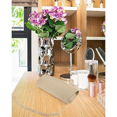 Women’s Suede Clutch Bag Formal Evening Envelope Party Handbag