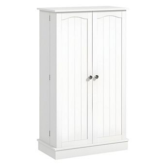 Tall Freestanding Pantry Cabinet with Adjustable Shelves & Spice Storage