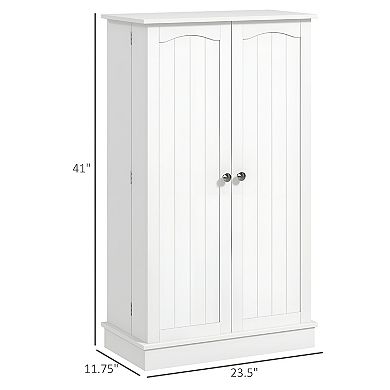 Tall Freestanding Pantry Cabinet with Adjustable Shelves & Spice Storage