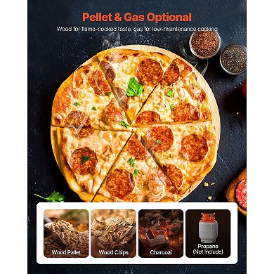 Backyard Pizza Oven for Wood or Propane Use, Pizza Size, Fast Heat Design