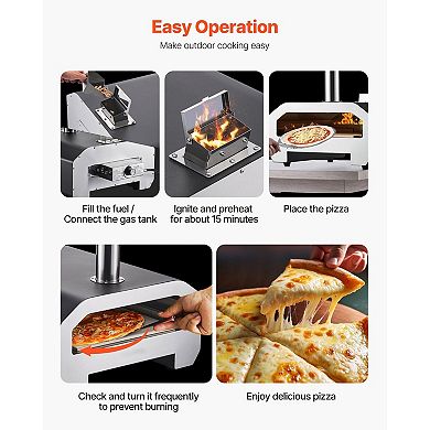 Backyard Pizza Oven for Wood or Propane Use, Pizza Size, Fast Heat Design