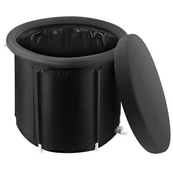 Portable Ice Bath Tub, Inflatable Cold Plunge Pool with Headrest