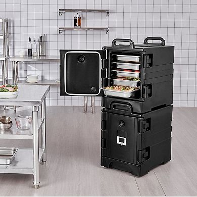 Insulated Food Carrier Box 81QT/75L Hot and Cold Storage with Wheels