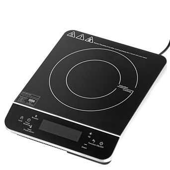 Portable 1500W Induction Cooktop with 9 Heat Levels and 4-Hour Timer