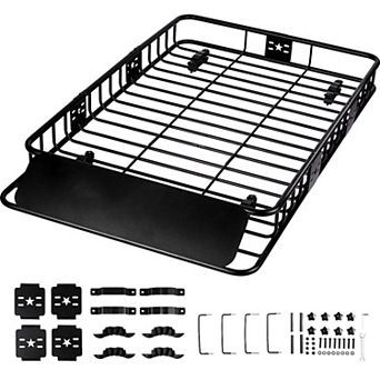 Roof Rack Cargo Carrier Basket Steel for Camping Luggage and Road Trips