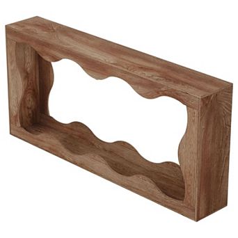Farmhouse Entryway Console Table, 2 tier Sofa Table with Storage Shelf