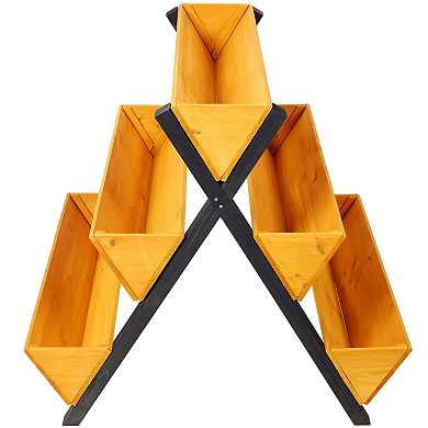 3 Tier Wooden Raised Garden Bed Planter for Vegetables Flowers Herbs