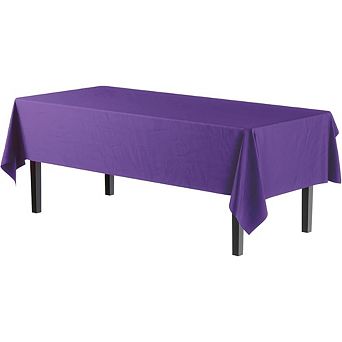 Premium Plastic Tablecloth 6-Pack rectangle Party Cover