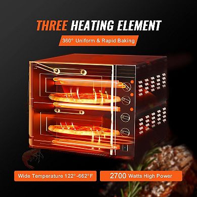 Indoor Electric Pizza Oven for Pizza and Baking, Manual Controls