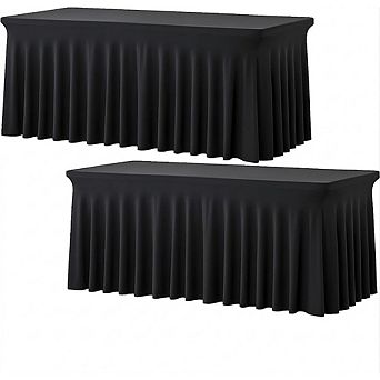 Stretch Spandex Table Covers, Wrinkle-Free Fitted Event Tablecloths