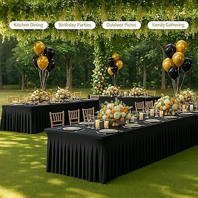 Stretch Spandex Table Covers, Wrinkle-Free Fitted Event Tablecloths