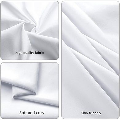 White Polyester Tablecloth, Wrinkle-Resistant, Washable, Durable