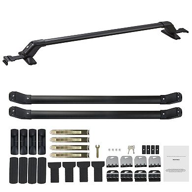 Set of 2 Aluminum Roof Rack Crossbars with Anti-Theft Lock