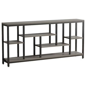 Extra Long Sofa Table 70.9" Industrial Console with Shelving for Entryway or Living Room