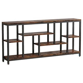 Extra Long Sofa Table 70.9" Industrial Console with Shelving for Entryway or Living Room