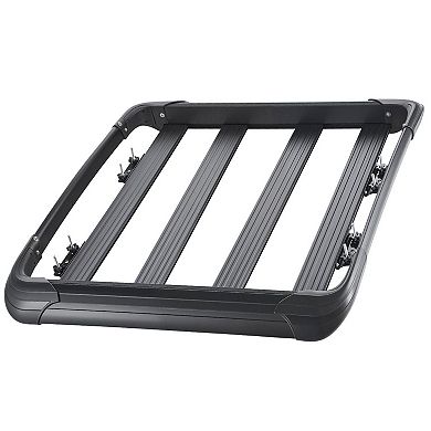Universal Roof Rack Cargo Basket Lightweight Aluminum Carrier for Travel Gear